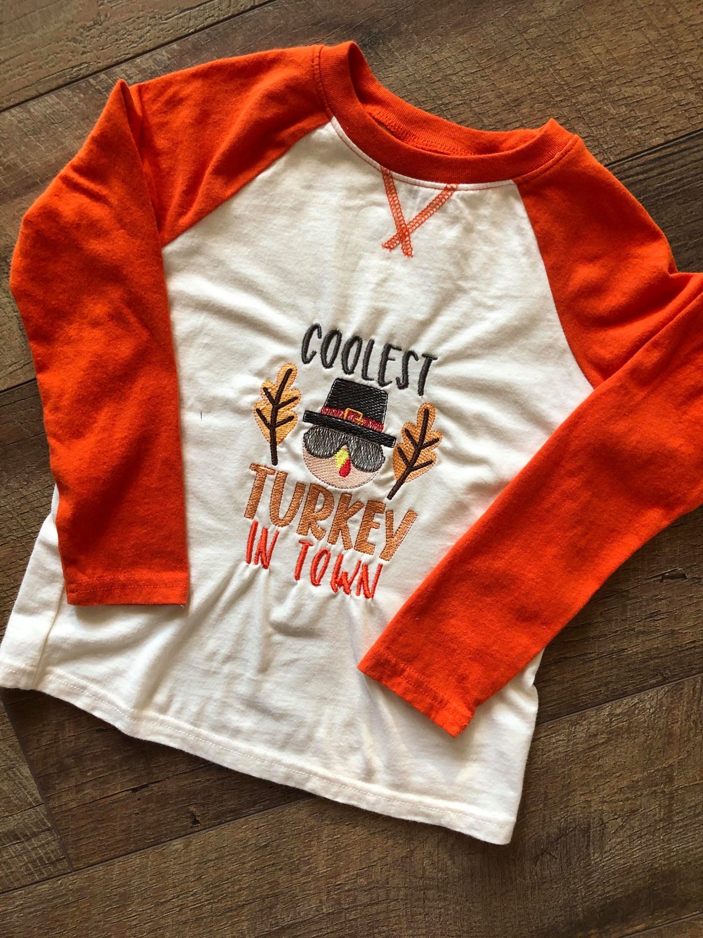 Coolest Turkey In Town - 2 Sizes - Digital Embroidery Design