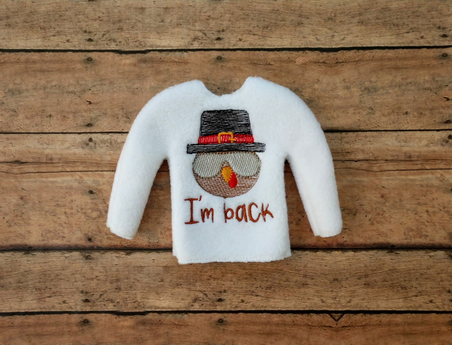 I'm Back Turkey Doll Sweater 5x7 - Digital Embroidery Design