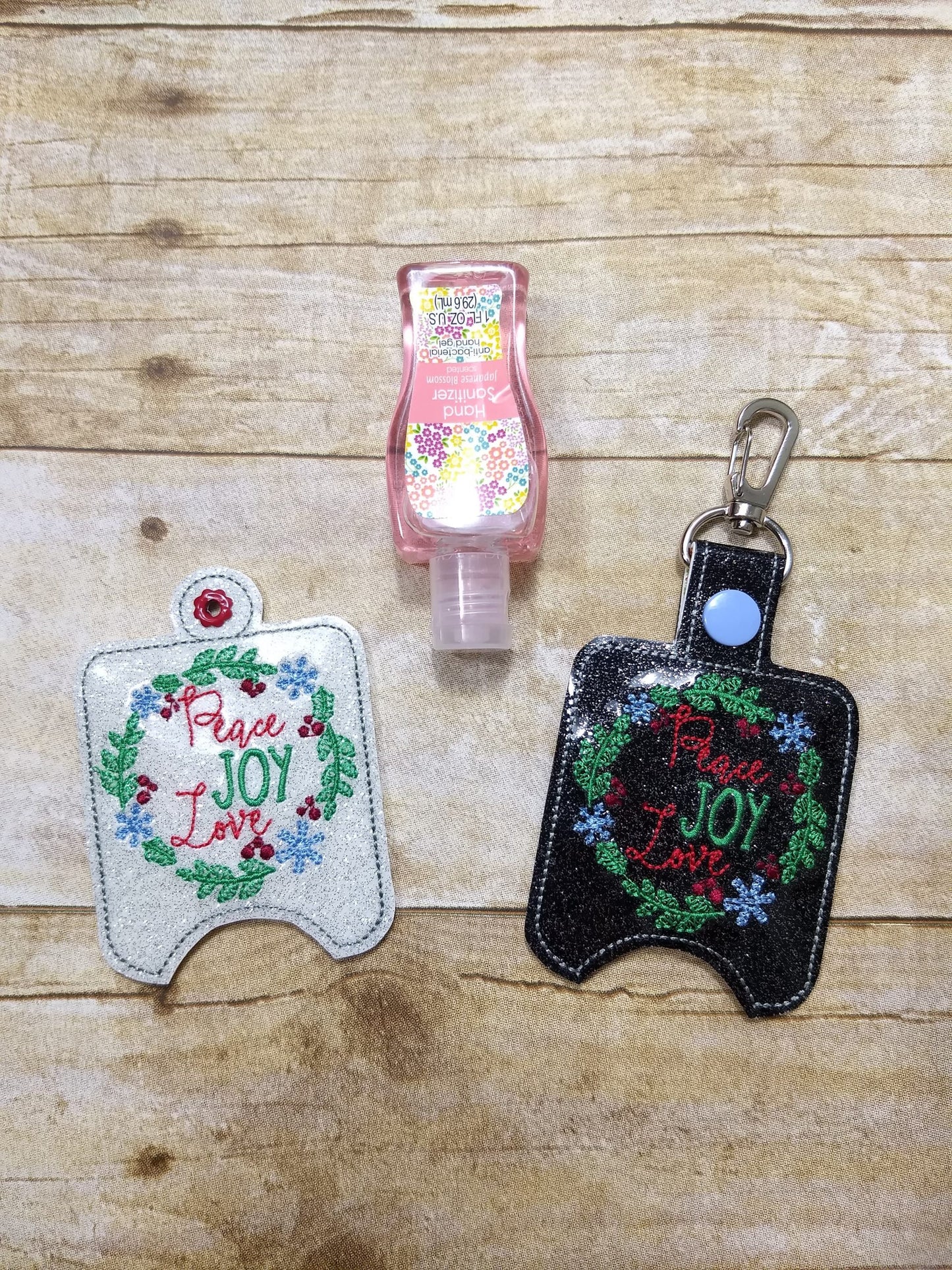 Peace Joy Love Sanitizer Holders - DIGITAL Embroidery DESIGN