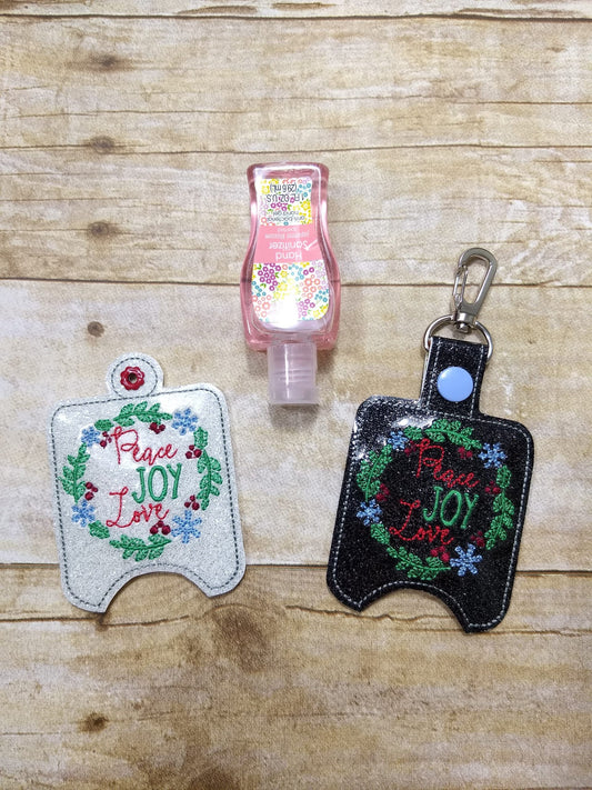 Peace Joy Love Sanitizer Holders - DIGITAL Embroidery DESIGN