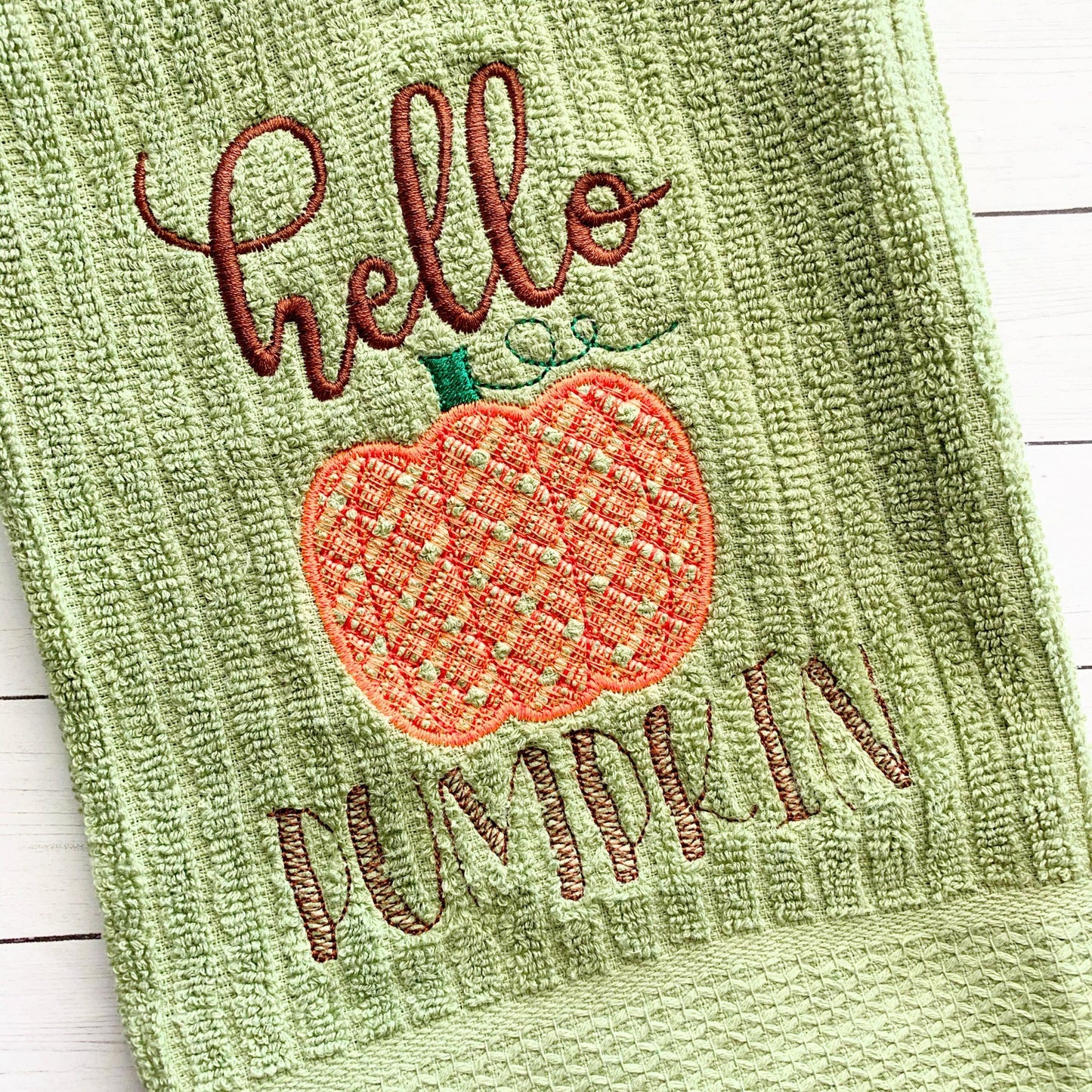 Hello Pumpkin - 2 Sizes - Digital Embroidery Design