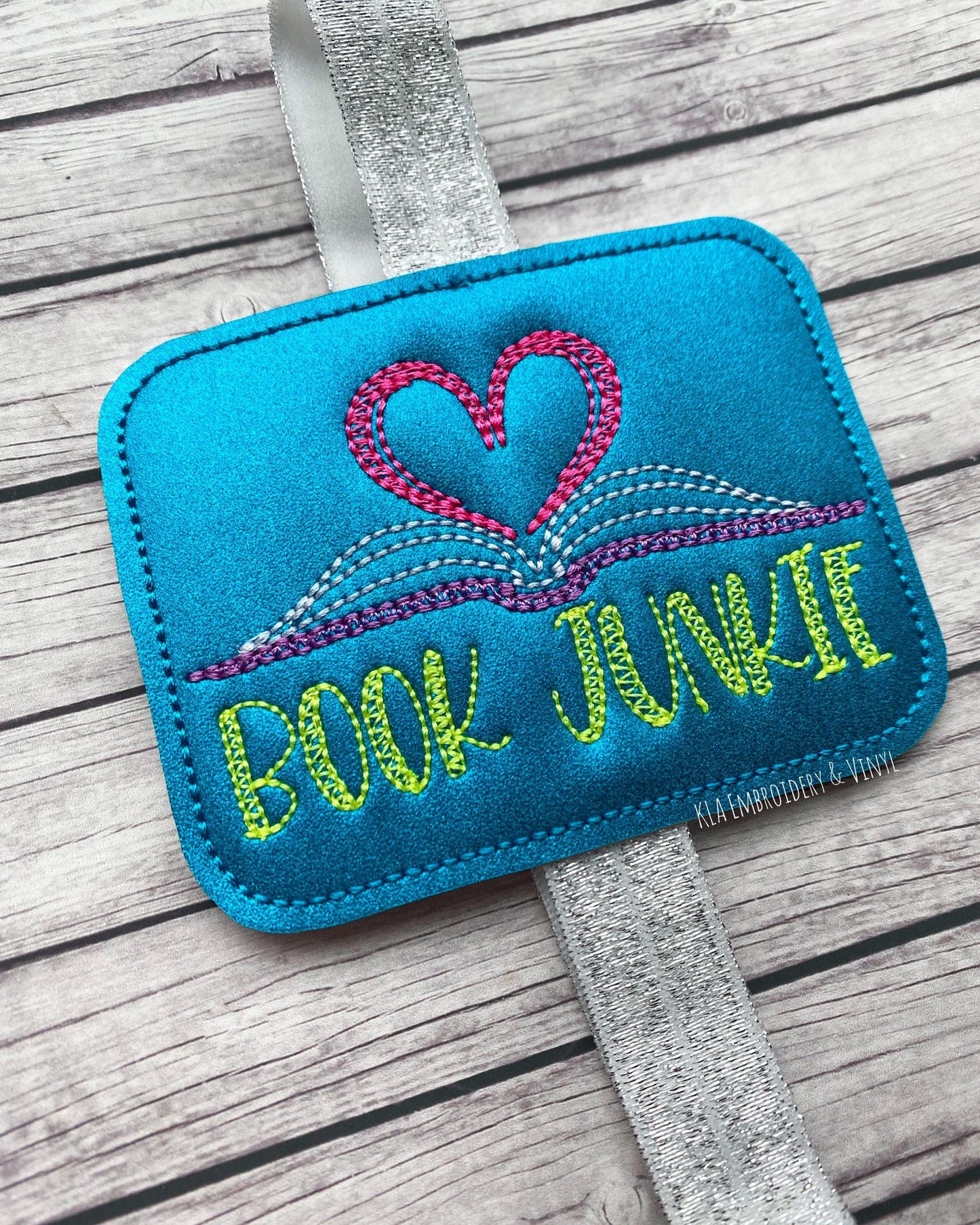 Book Junkie - Book Band - Embroidery Design, Digital File