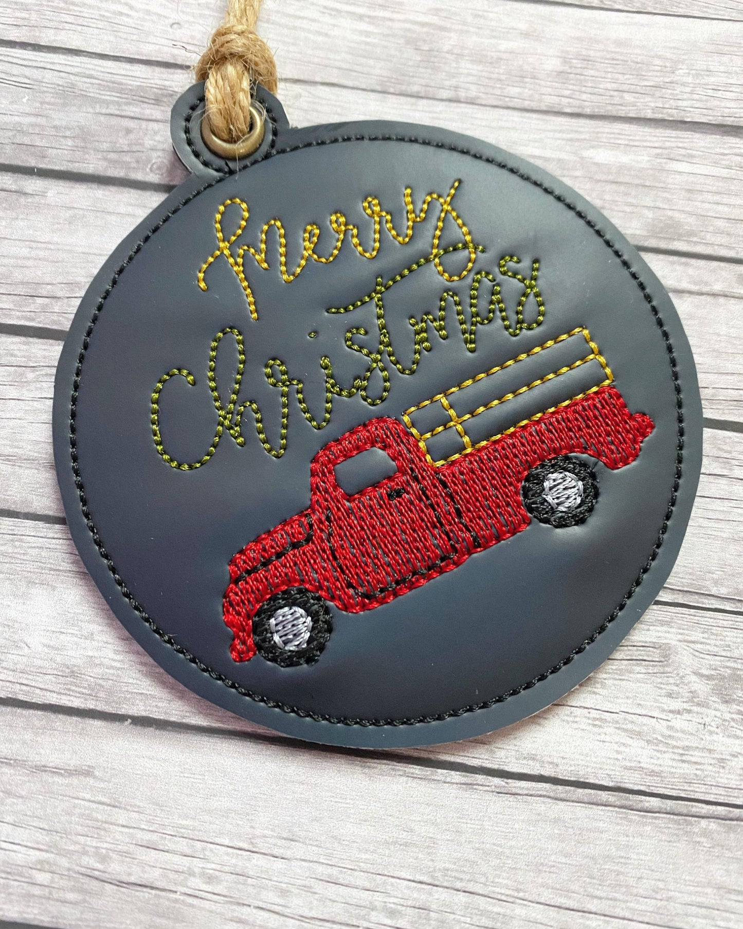Farmhouse Christmas Ornament Set - Digital File - Embroidery Design