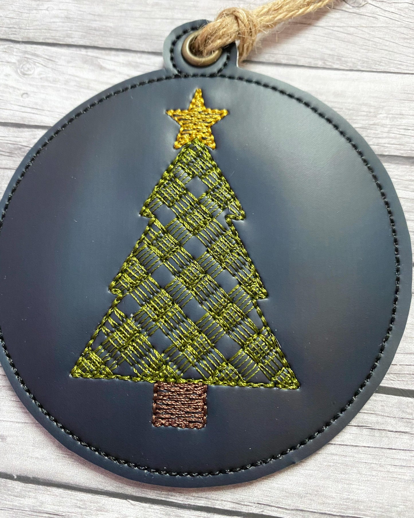 Farmhouse Christmas Ornament Set - Digital File - Embroidery Design