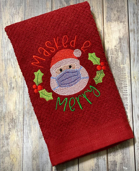 Masked and Merry - 3 Sizes - Digital Embroidery Design