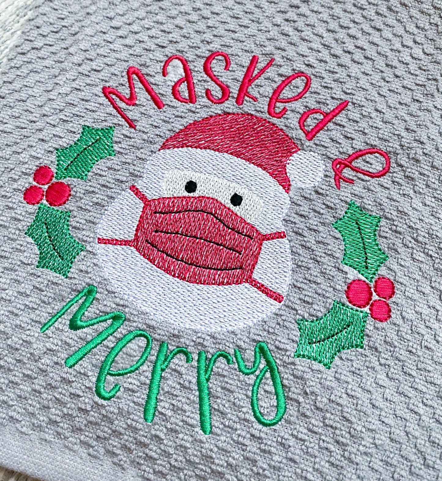 Masked and Merry - 3 Sizes - Digital Embroidery Design