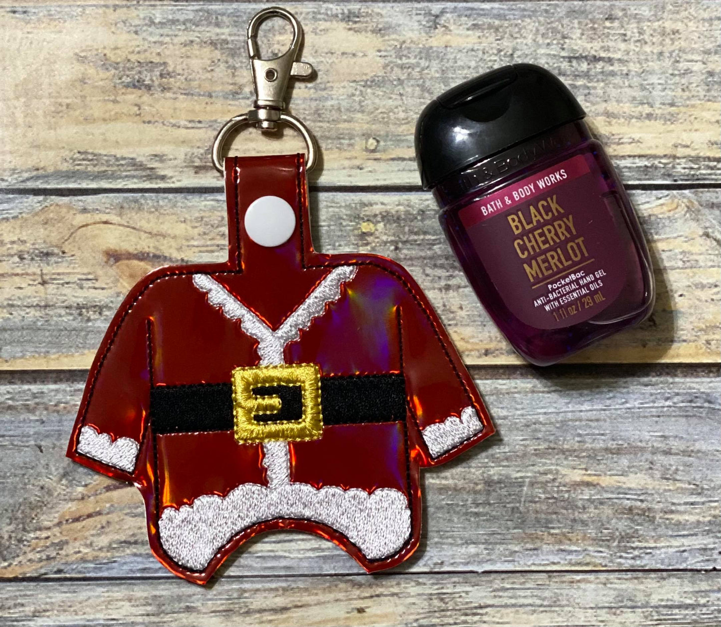 Santa Suit Sanitizer Holders - Embroidery File, DIGITAL Embroidery DESIGN