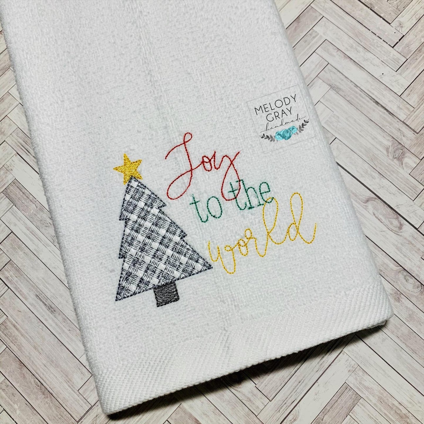 Farmhouse Christmas Towel Set - 2 Sizes - Digital Embroidery Design