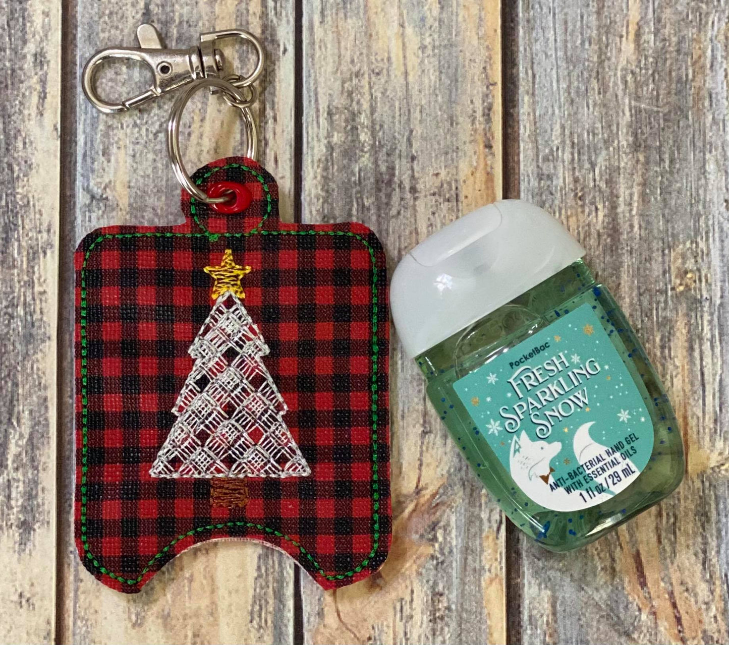 Plaid Tree Sanitizer Holders - DIGITAL Embroidery DESIGN