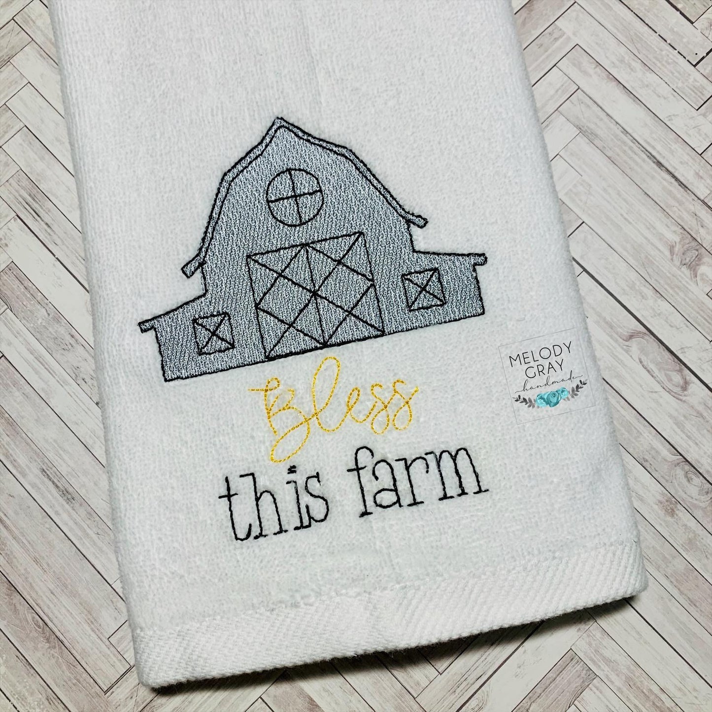 Farmhouse Christmas Towel Set - 2 Sizes - Digital Embroidery Design