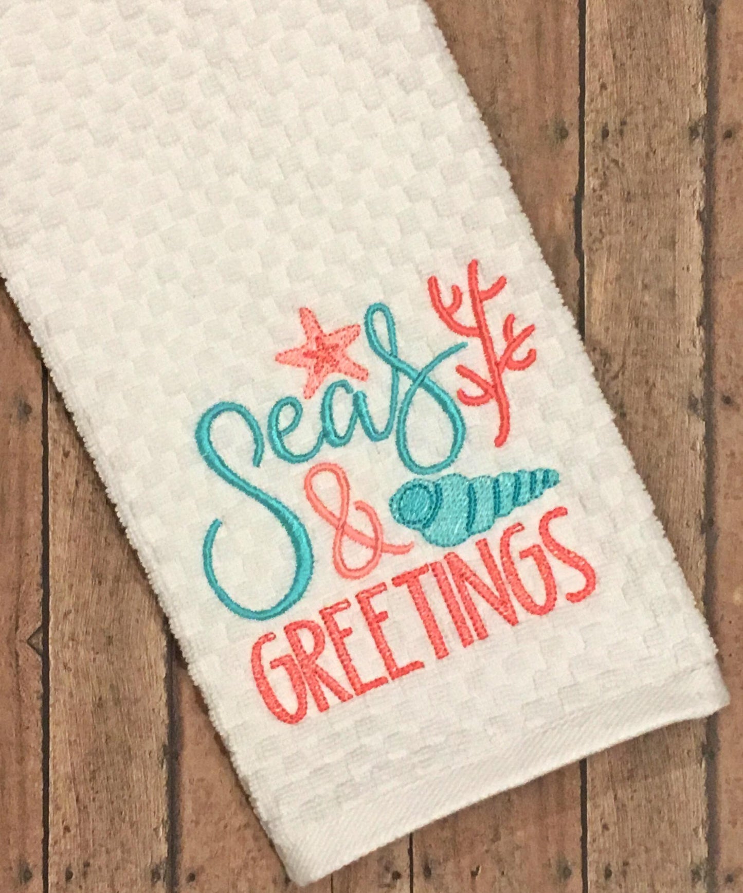 Seas & Greetings - 2 Sizes - Digital Embroidery Design