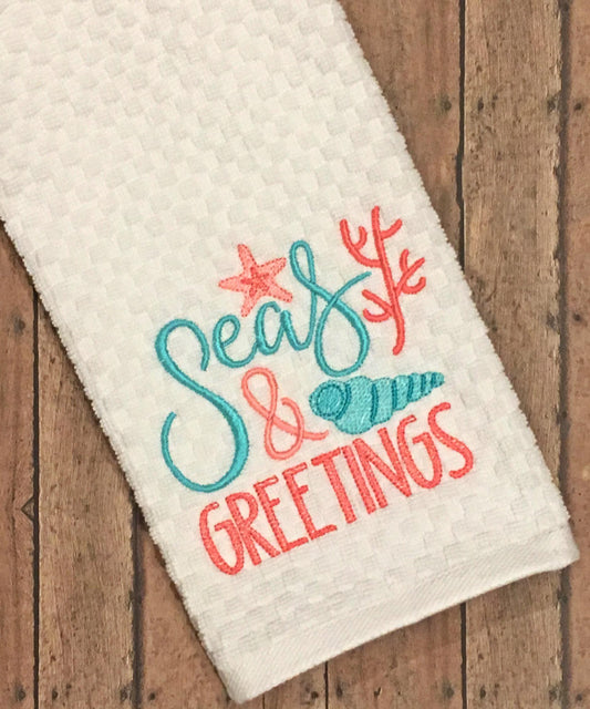 Seas & Greetings - 2 Sizes - Digital Embroidery Design