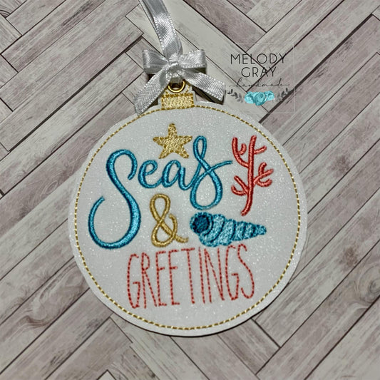 Sea & Greetings Ornament - Digital Embroidery Design