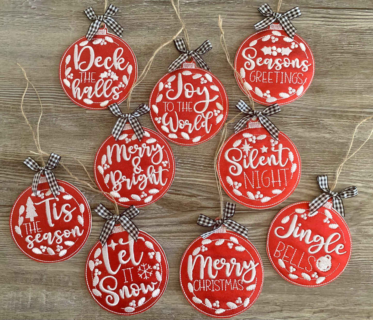 Holiday Ornament Set - Digital Embroidery Design
