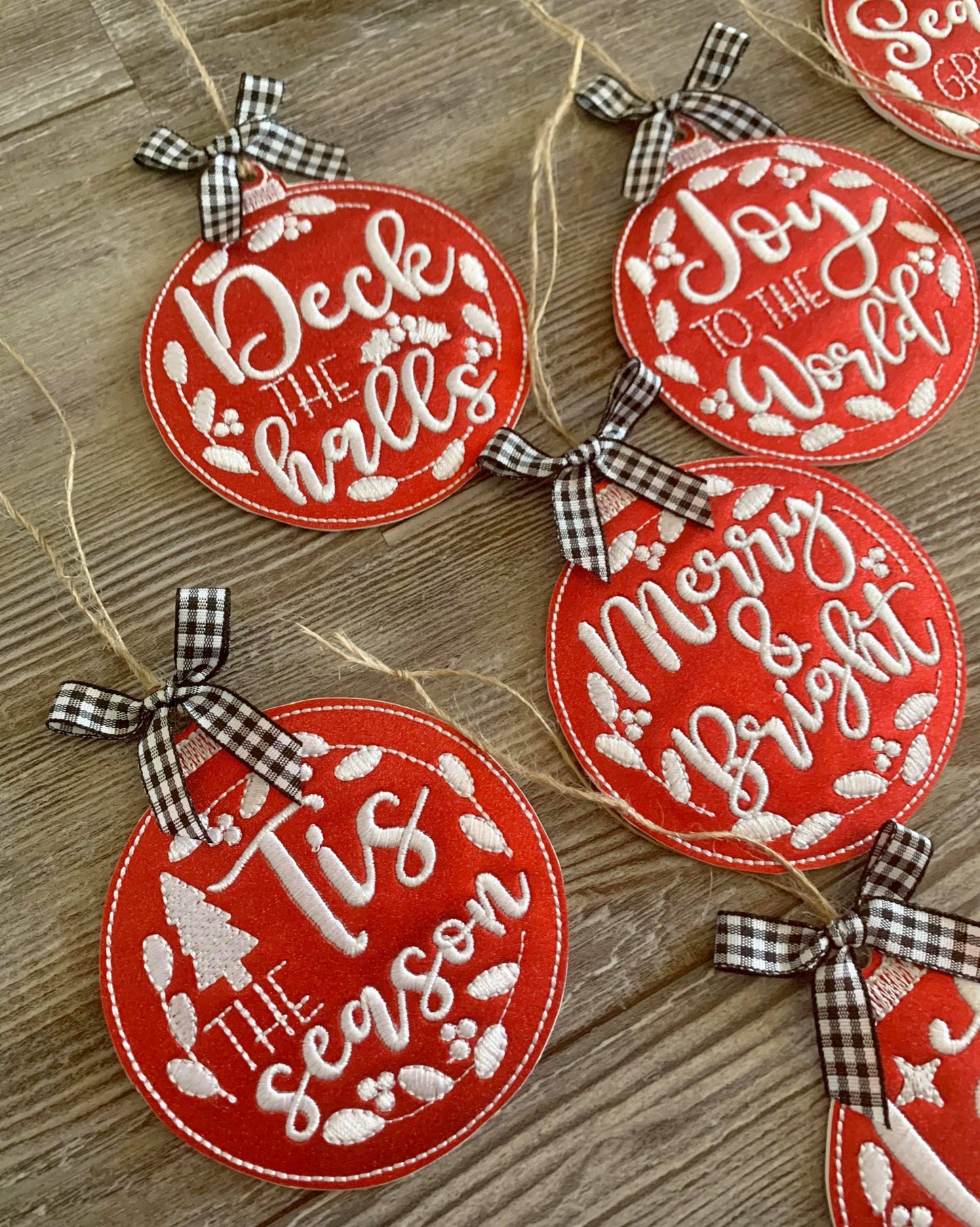 Holiday Ornament Set - Digital Embroidery Design