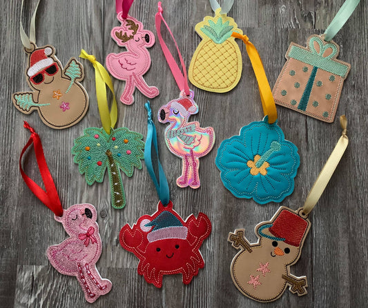 Beachy Ornament Set - Digital Embroidery Design