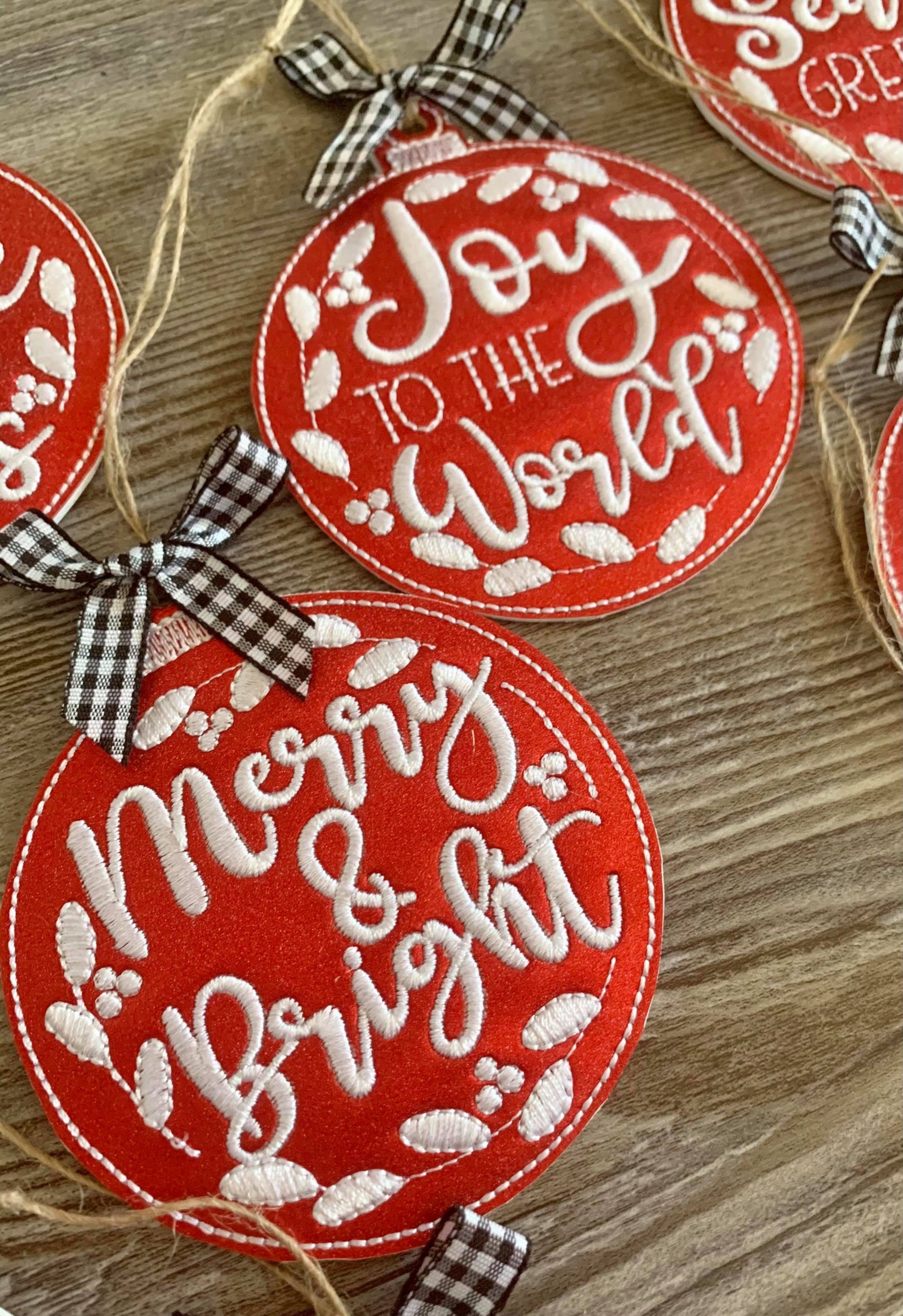 Holiday Ornament Set - Digital Embroidery Design