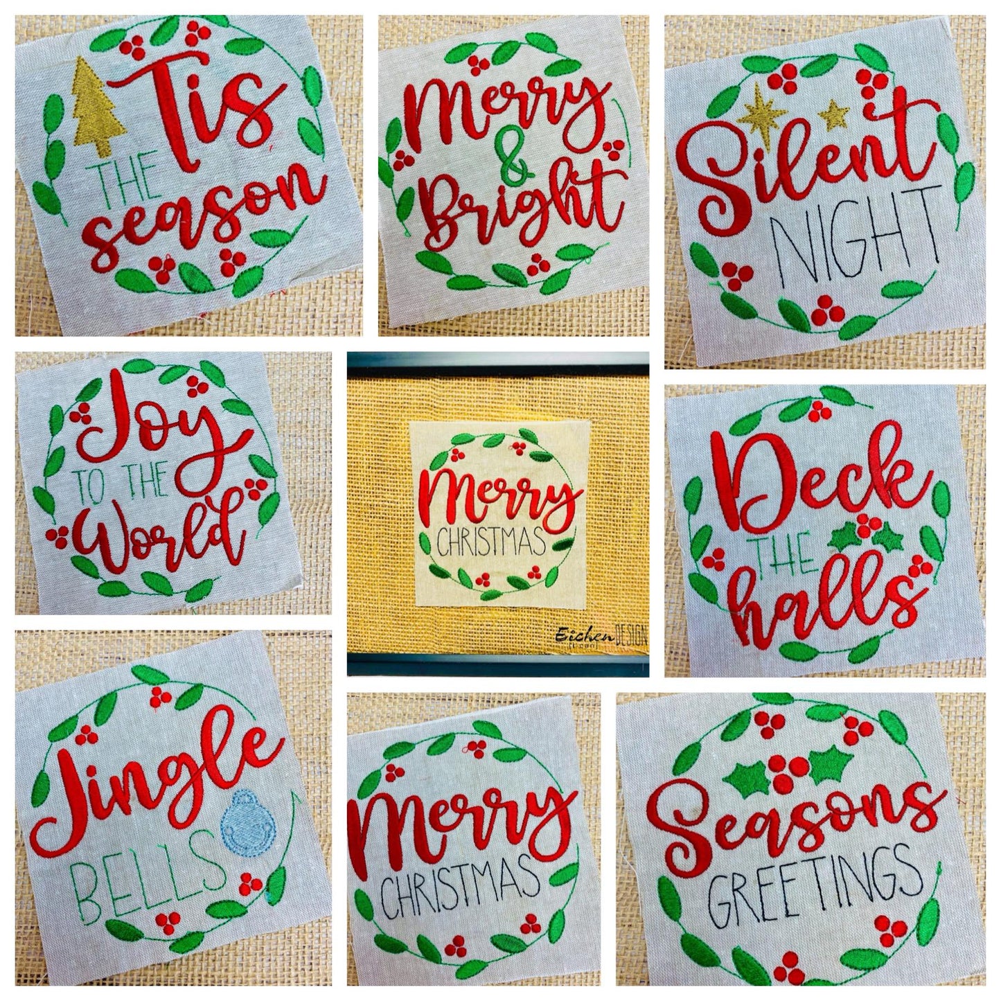 Holiday Frame Saying Set - 5x7 - Digital Embroidery Design