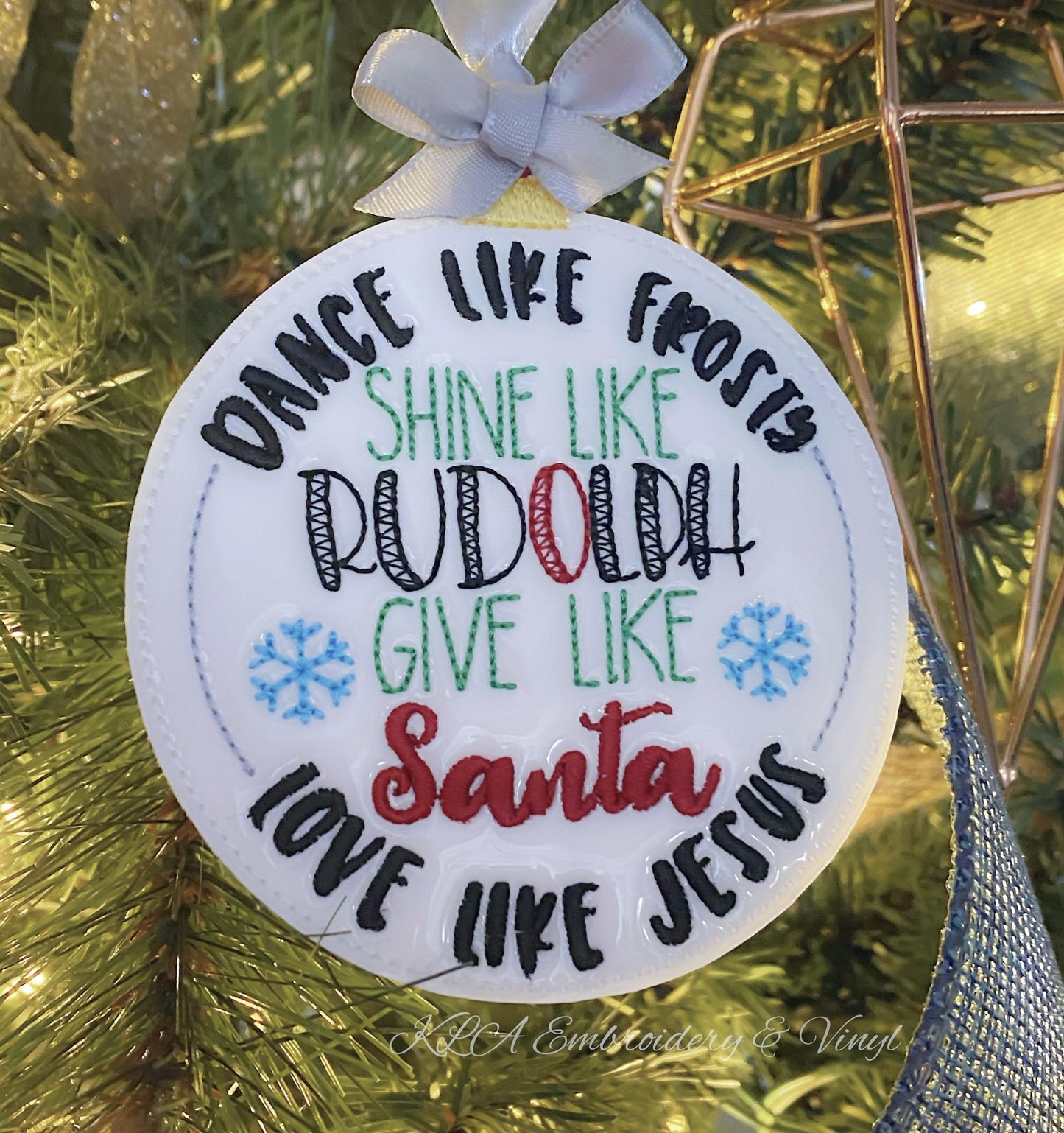 Dance shine give love Ornament - Digital Embroidery Design