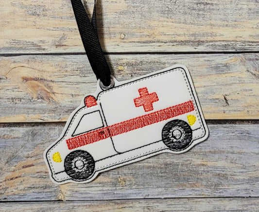 Ambulance Ornament - Digital Embroidery Design