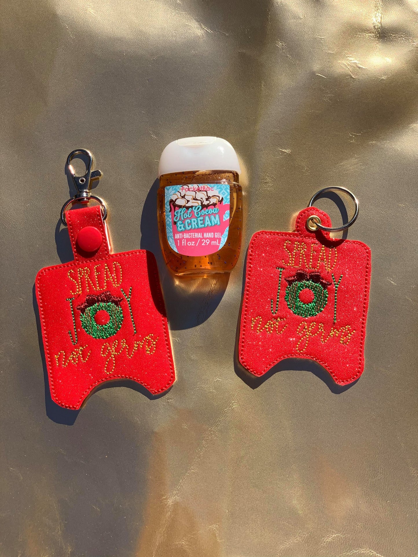 Spread Joy Not Germs Sanitizer Holders - DIGITAL Embroidery DESIGN