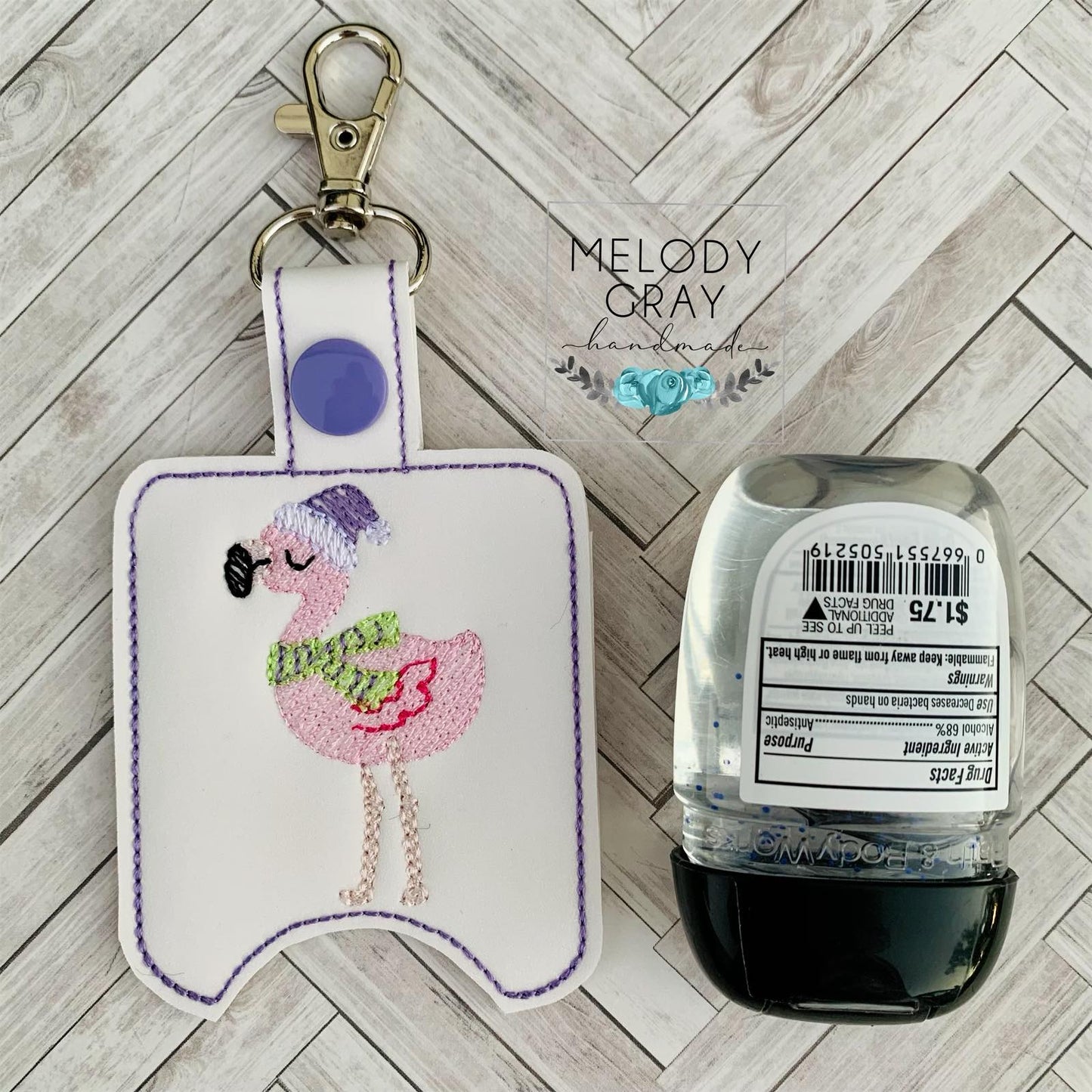 Santa Flamingo Sanitizer Holders - DIGITAL Embroidery DESIGN