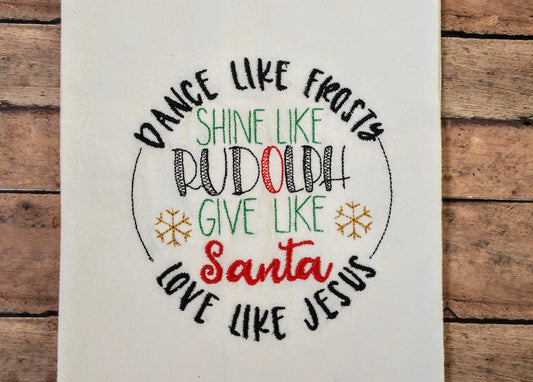 Dance Shine Give Love -3 sizes - Digital Embroidery Design