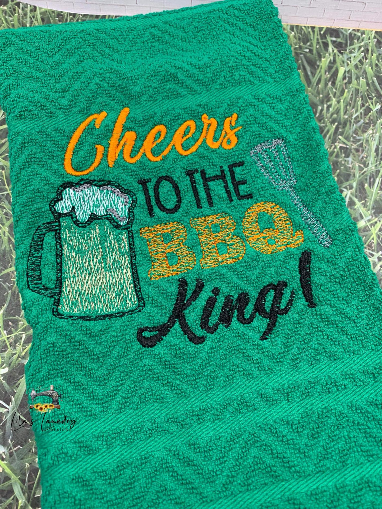 BBQ King - 4 Sizes - Digital Embroidery Design