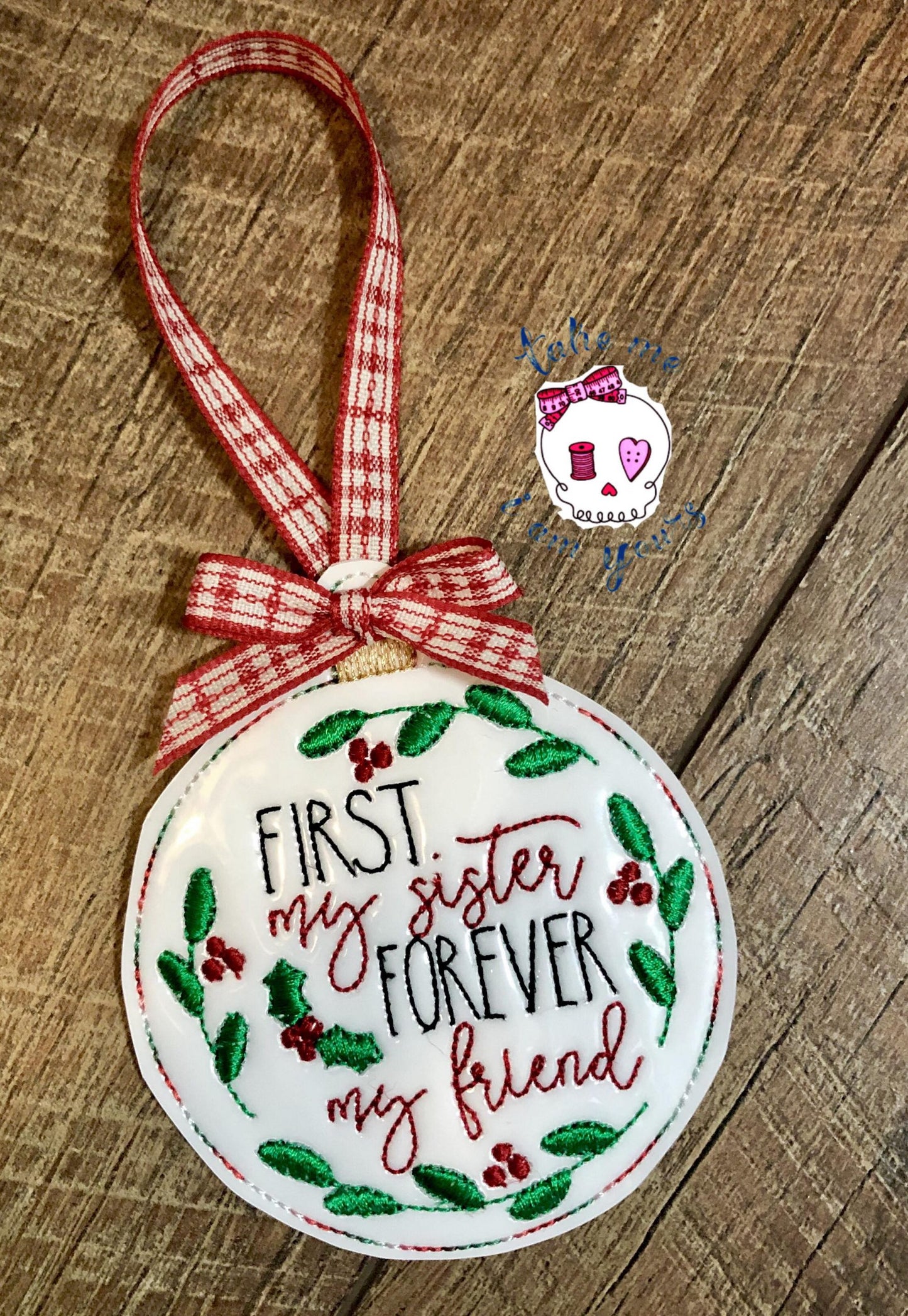 Sister Ornament - Digital Embroidery Design