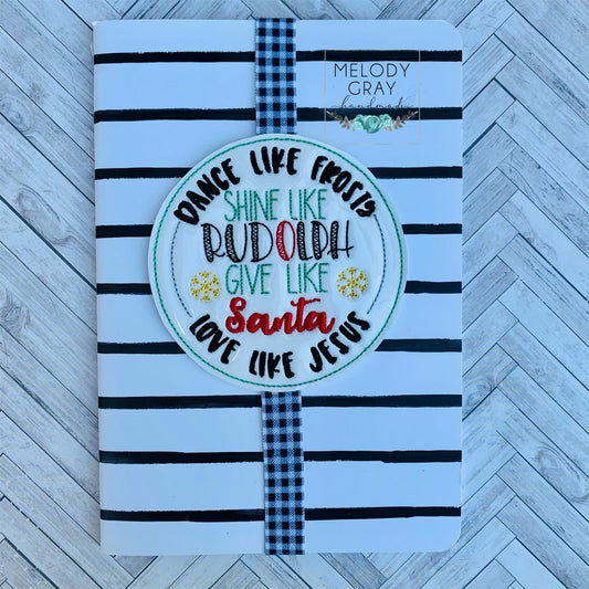 Dance Shine Give Love - Book Band - Embroidery Design, Digital File