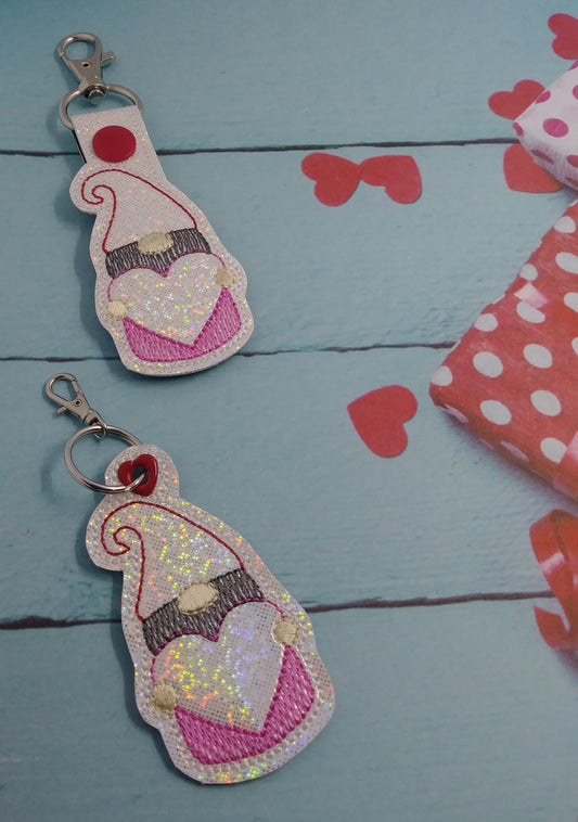Valentine Gnome Fobs - DIGITAL Embroidery DESIGN