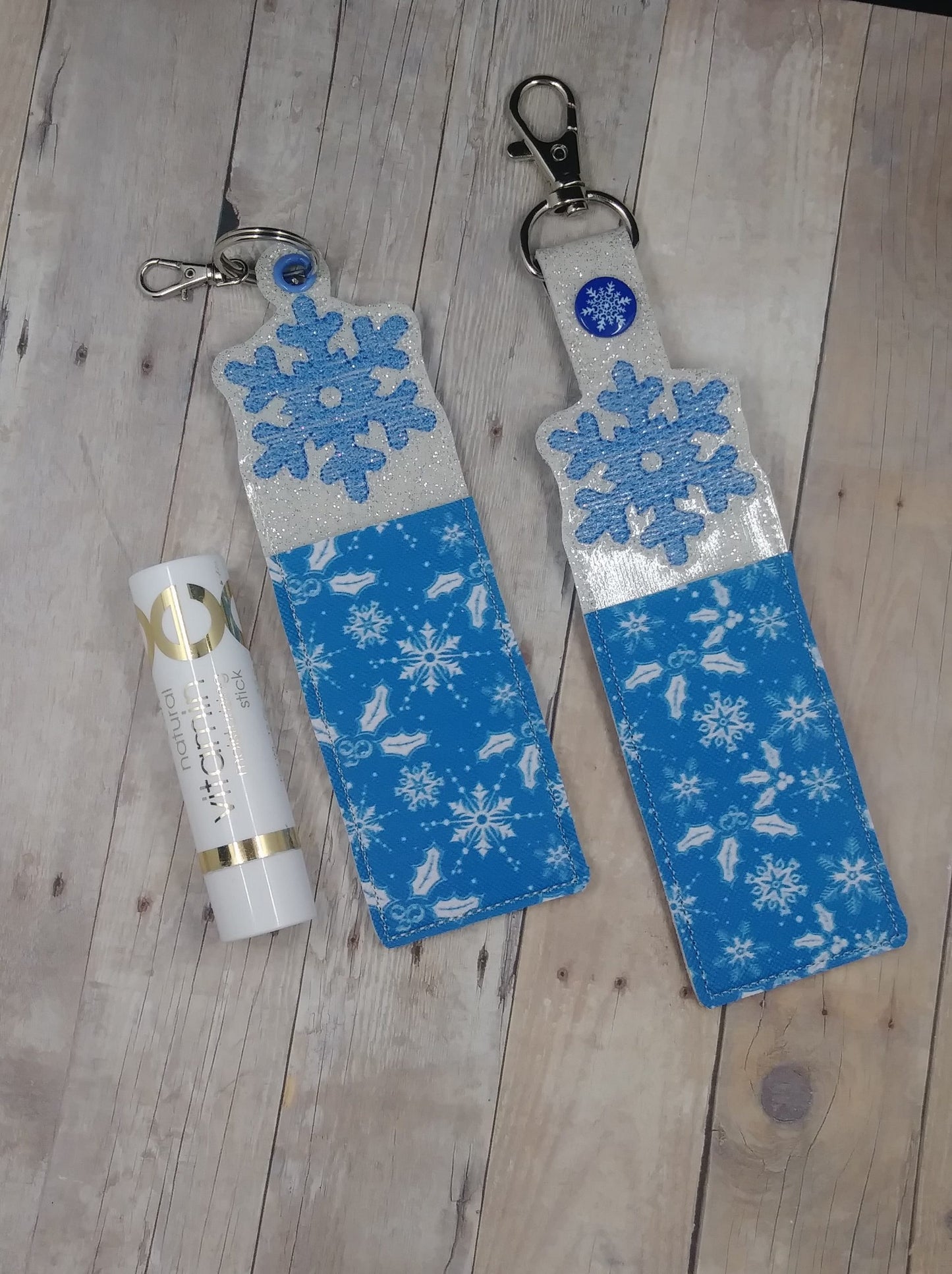 Snowflake Sketch Lip Balm Holders 5x7 - DIGITAL Embroidery DESIGN