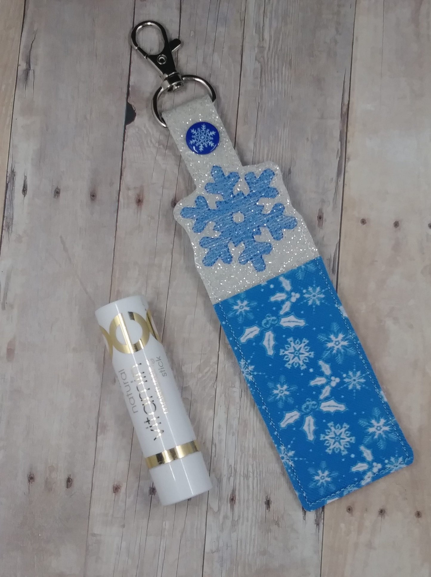 Snowflake Sketch Lip Balm Holders 5x7 - DIGITAL Embroidery DESIGN