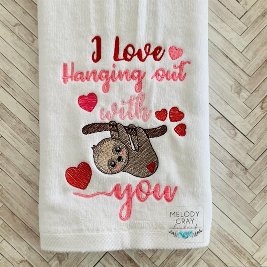 I Love Hanging Out With You - 3 sizes- Digital Embroidery Design