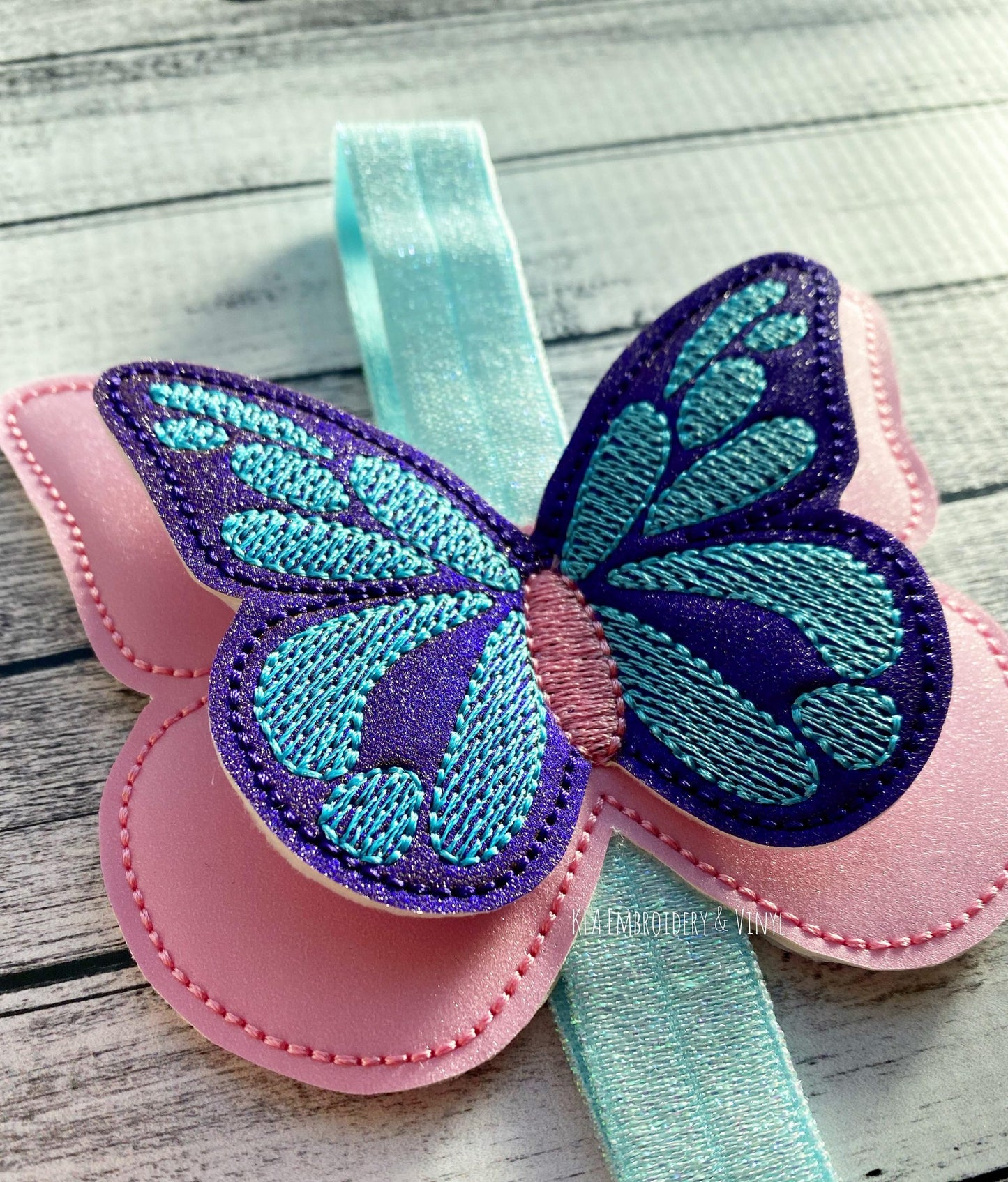 3D Butterffly - Book Band - Embroidery Design, Digital File