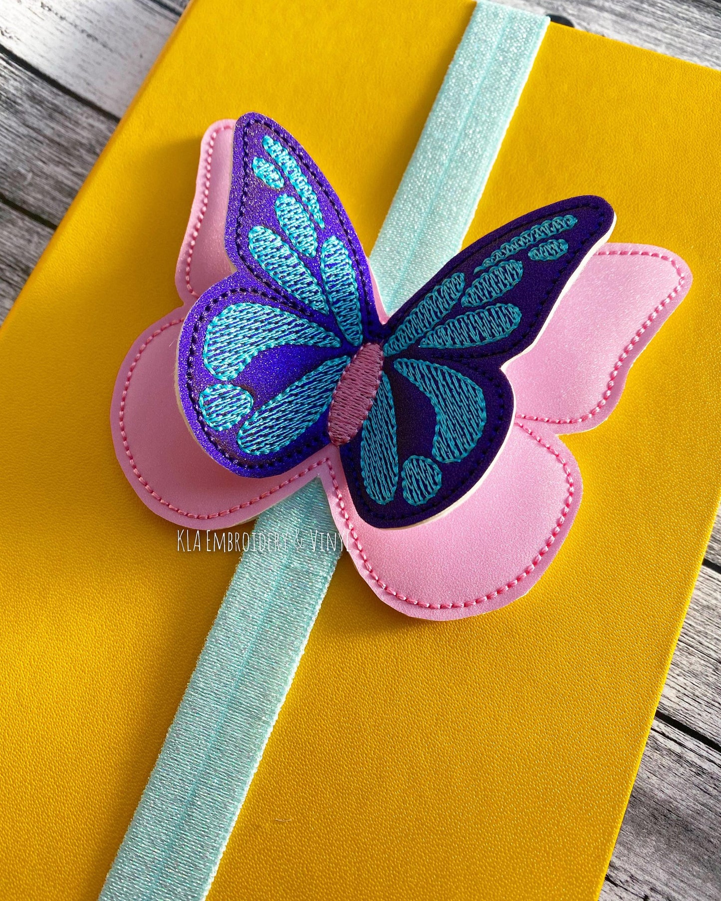 3D Butterffly - Book Band - Embroidery Design, Digital File