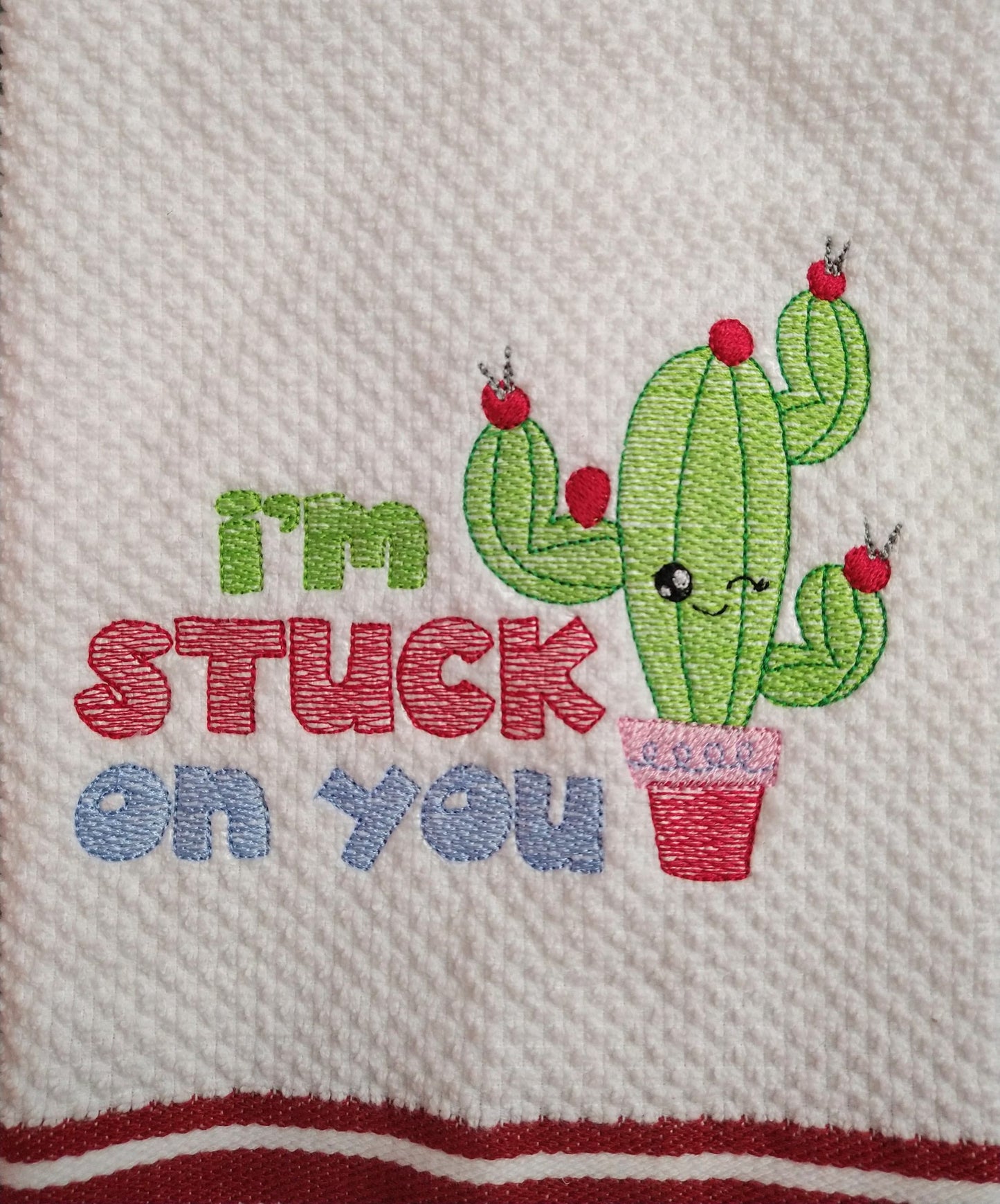 I'm Stuck On You - 2 sizes- Digital Embroidery Design