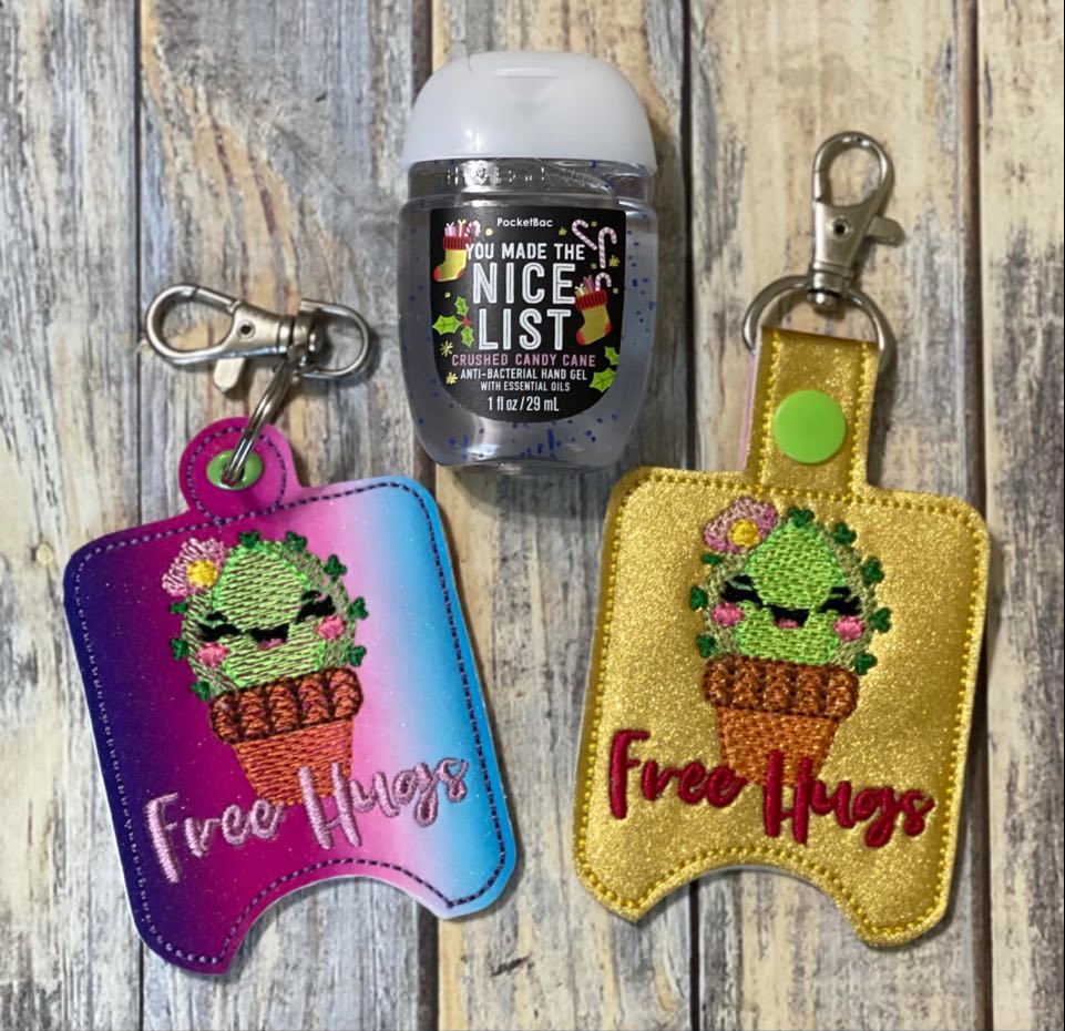 Free Hugs Sanitizer Holders - DIGITAL Embroidery DESIGN