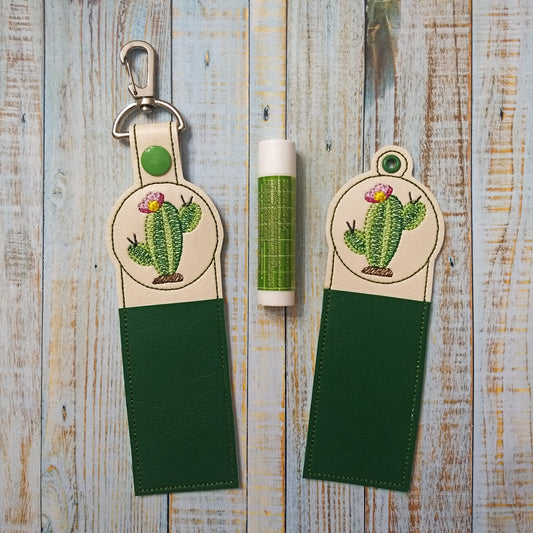 Cactus Lip Balm Holders 5x7 - DIGITAL Embroidery DESIGN