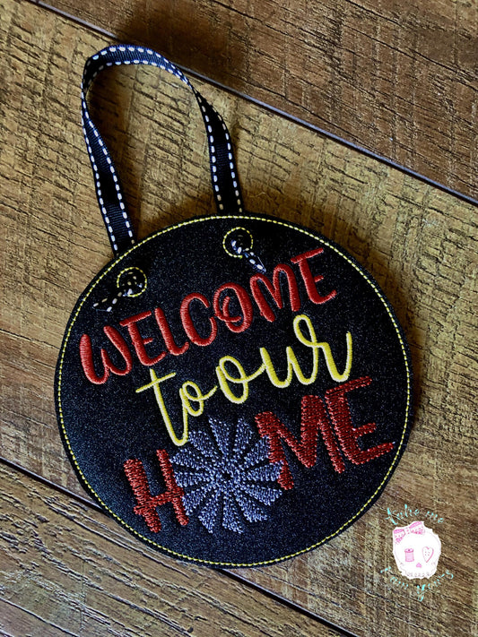 Welcome to our Home Windmill Door Hanger - 3 sizes - Digital Embroidery Design