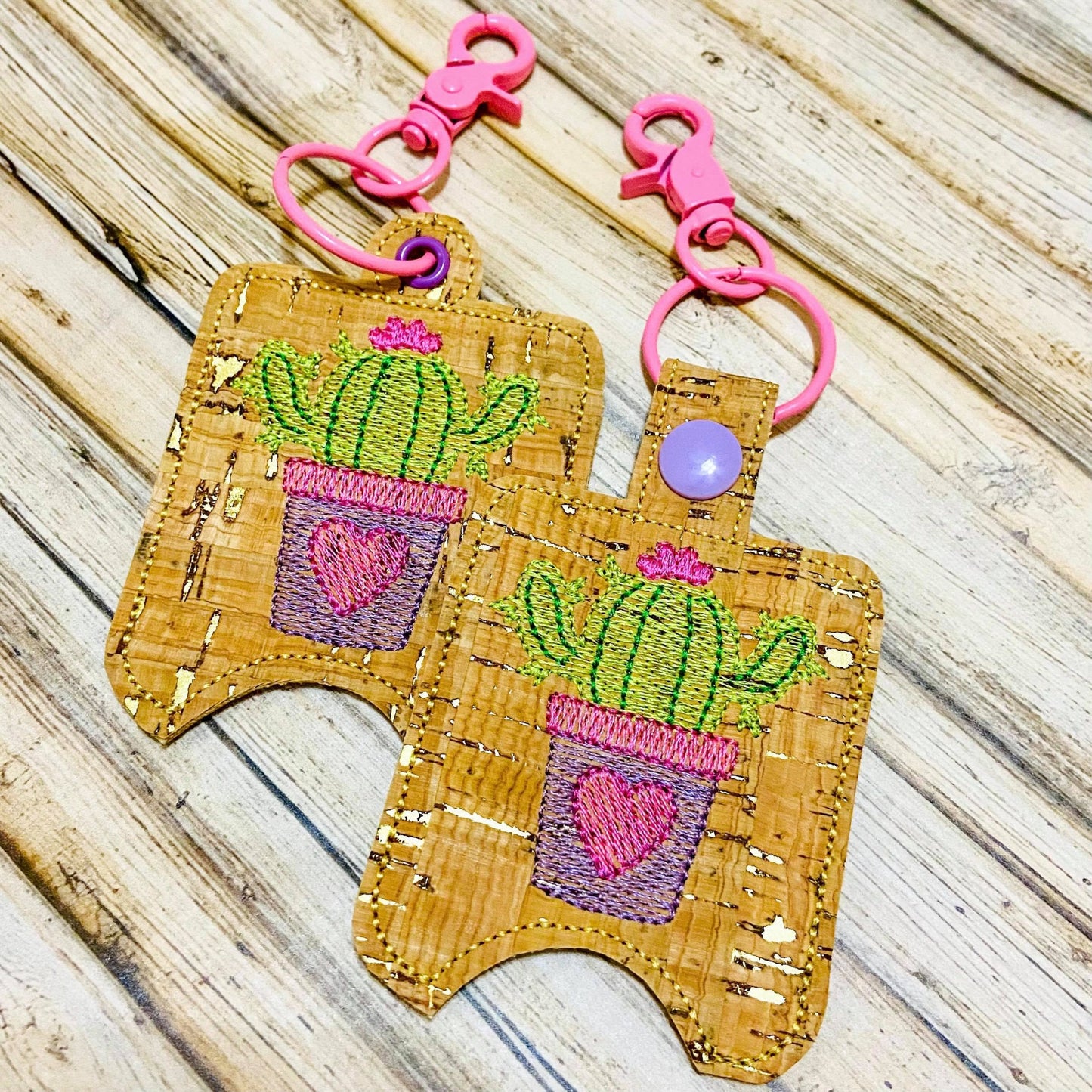 Heart Cactus Sanitizer Holders - DIGITAL Embroidery DESIGN
