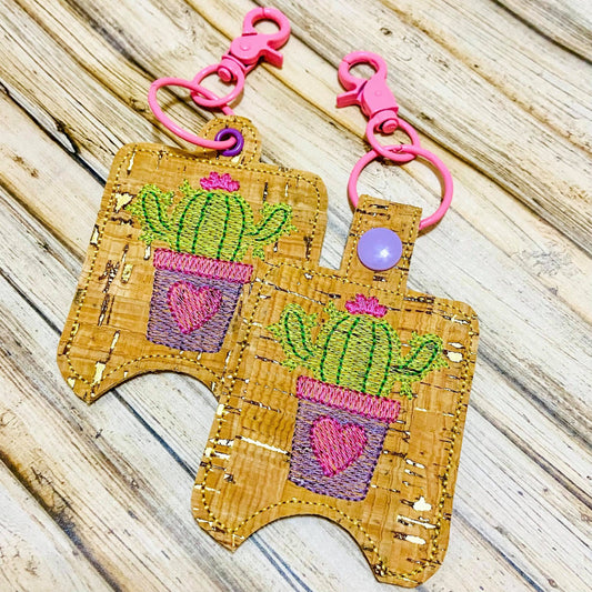 Heart Cactus Sanitizer Holders - DIGITAL Embroidery DESIGN