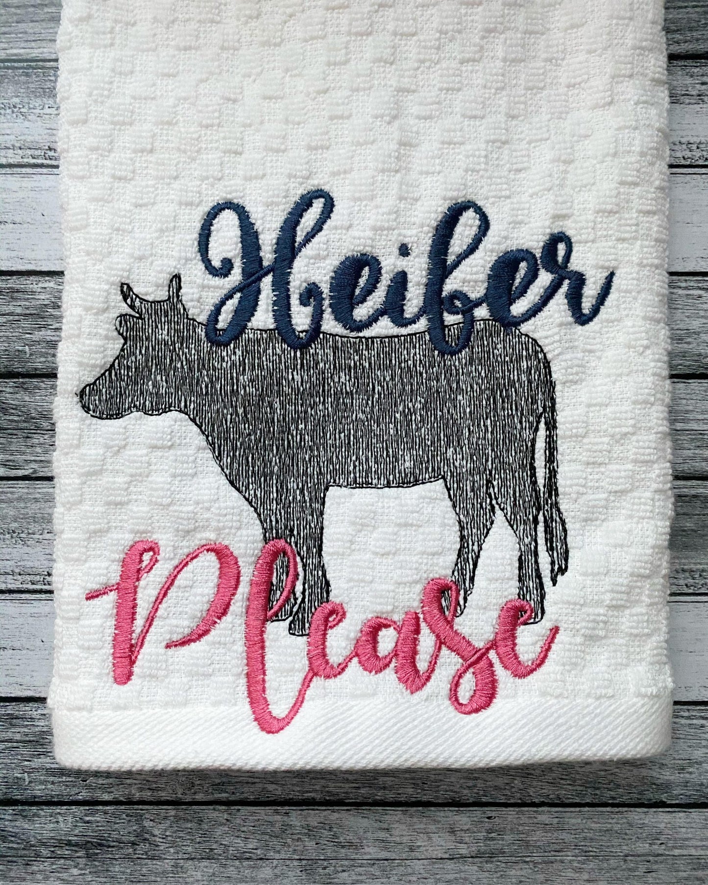 Heifer Please - 2 sizes- Digital Embroidery Design