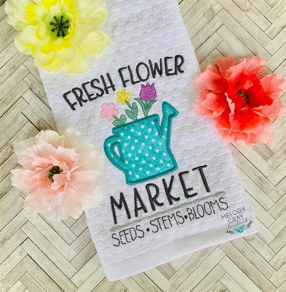 Fresh Flower Market - 3 sizes- Digital Embroidery Design