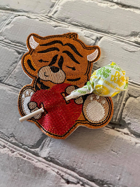 Tiger Heart Sucker Holder - DIGITAL Embroidery DESIGN
