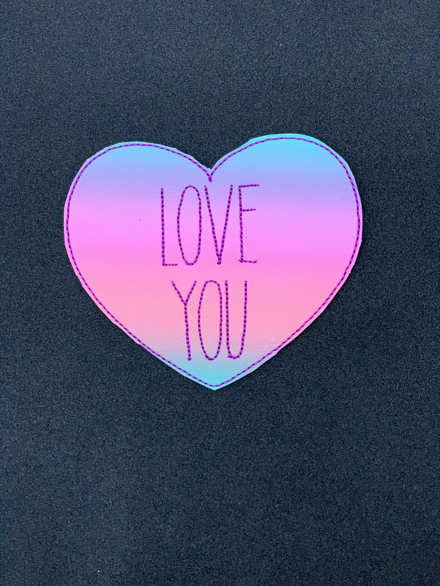Convo Heart Love You Coaster 4x4 - DIGITAL Embroidery DESIGN