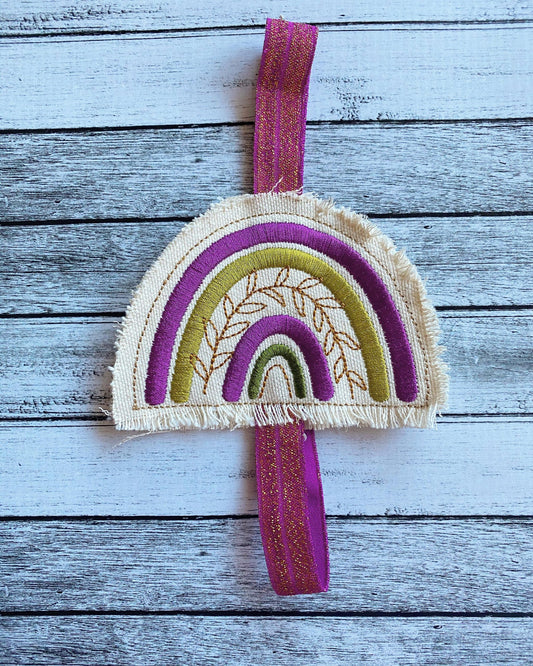 Boho Rainbow Book Band - Embroidery Design, Digital File