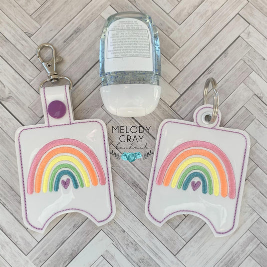 Boho Rainbow Heart Sanitizer Holders - DIGITAL Embroidery DESIGN