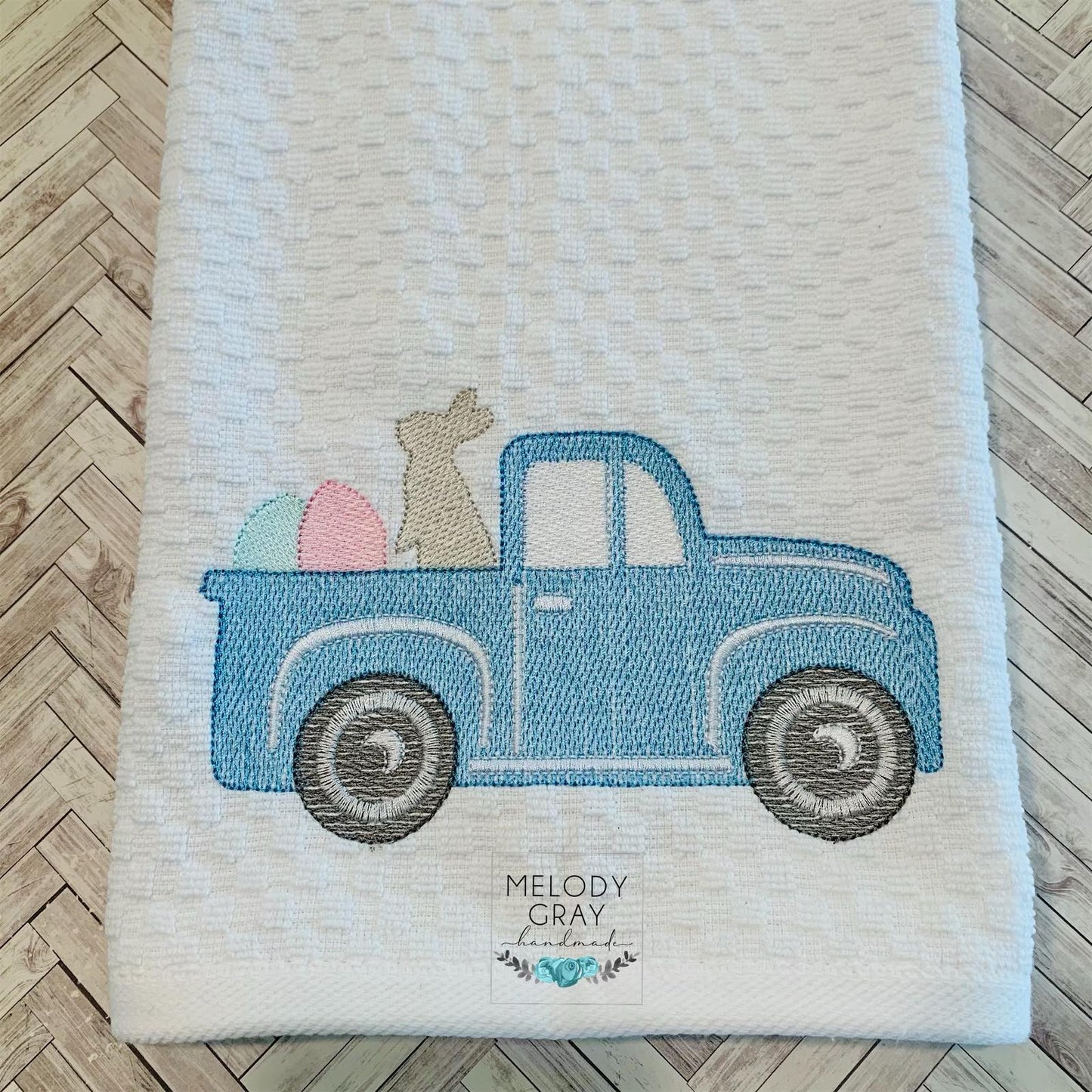 Sketch Easter Truck - 2 sizes- Digital Embroidery Design