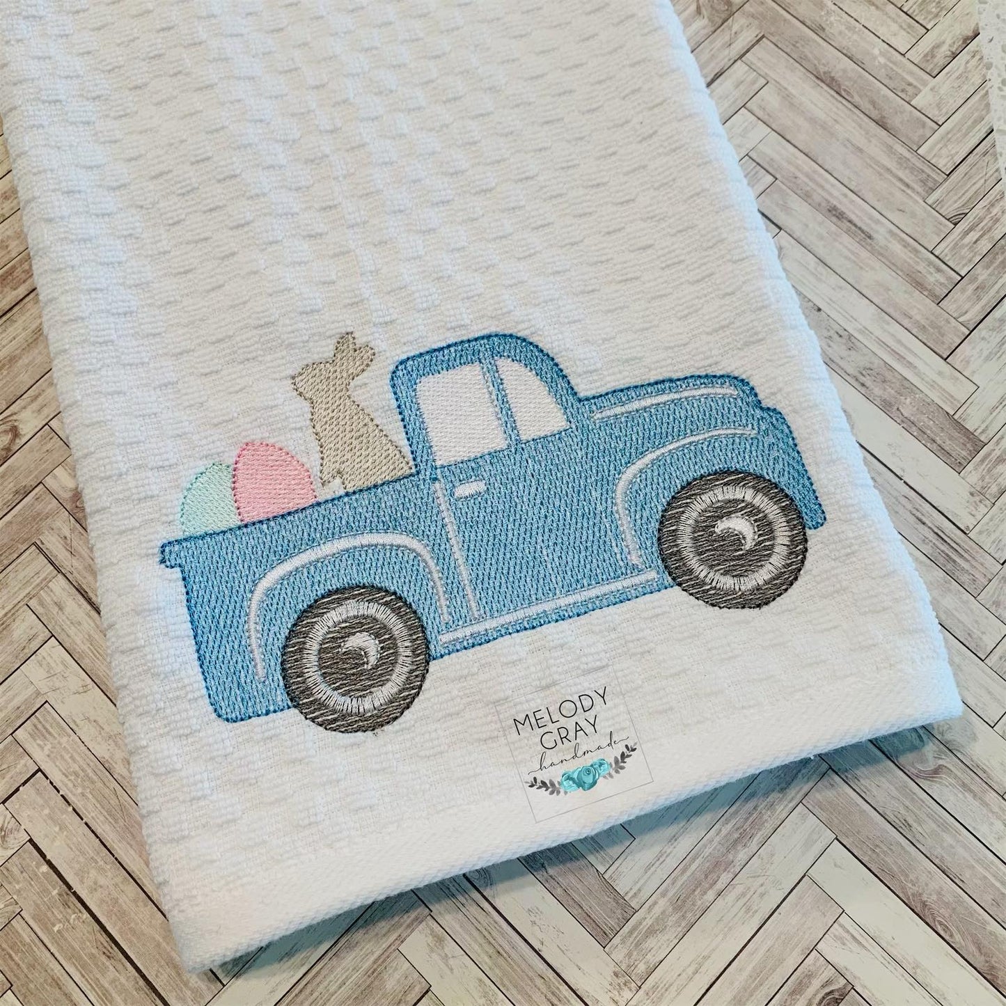 Sketch Easter Truck - 2 sizes- Digital Embroidery Design